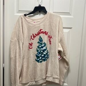 Holiday Time Cream Christmas Tree Sweater